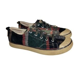 keen Elsa Shoes Womens Size 10 Plaid Wool Comfort Sneakers Winter Dark Academia